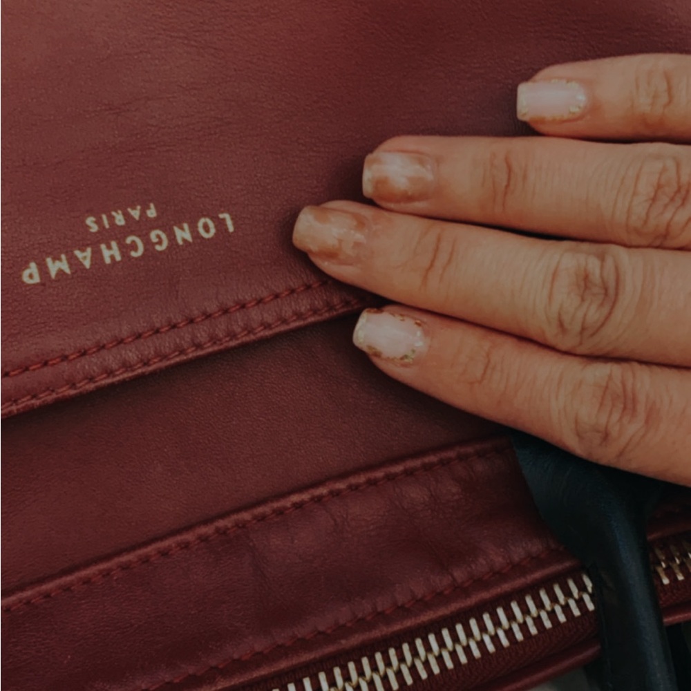Longchamp Dark Red Leather Briefcase - Picture 4 of 10